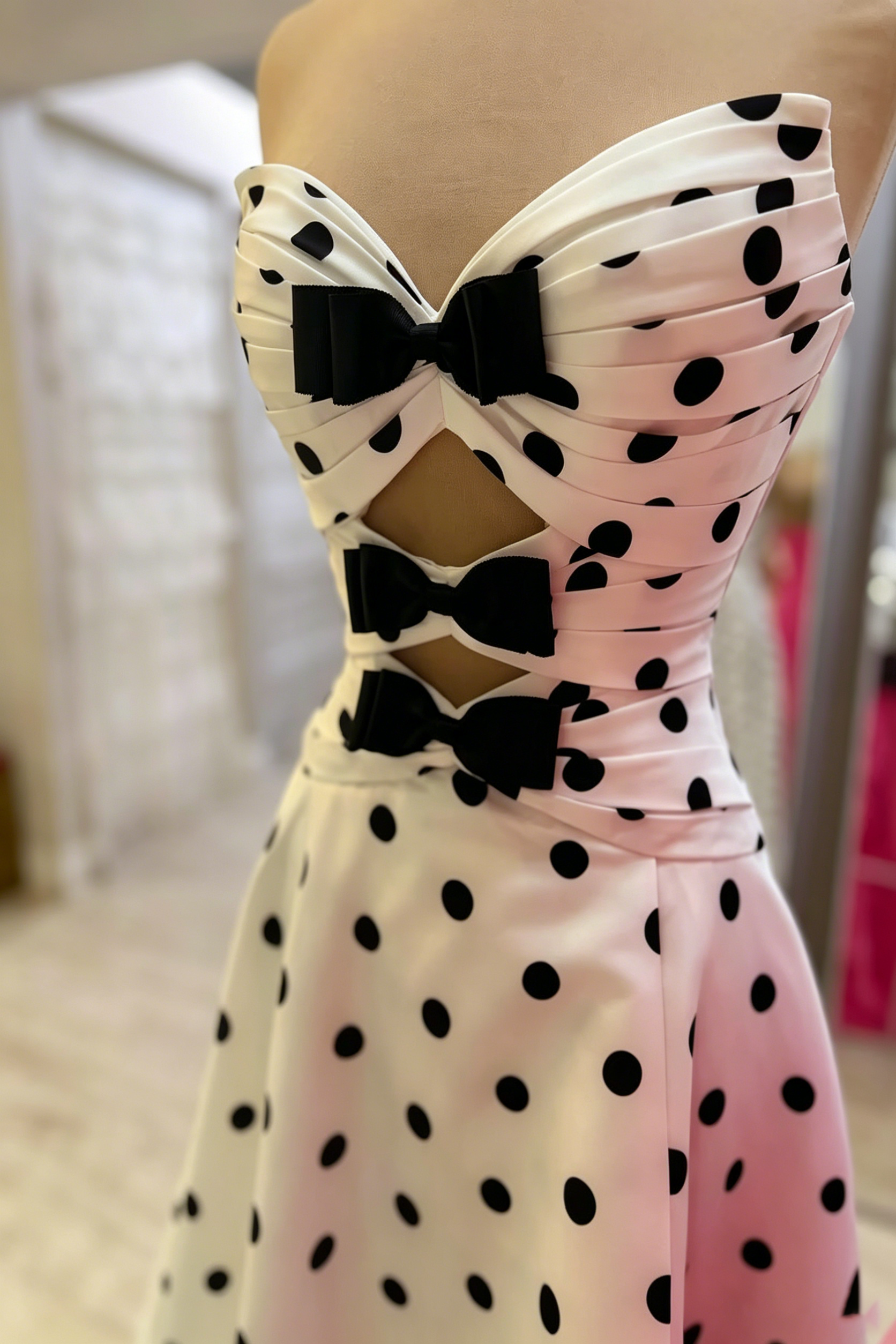 Strapless Satin Meimaid Prom Dresses For Women Bowknot Lace Up Evening Dress with Slit