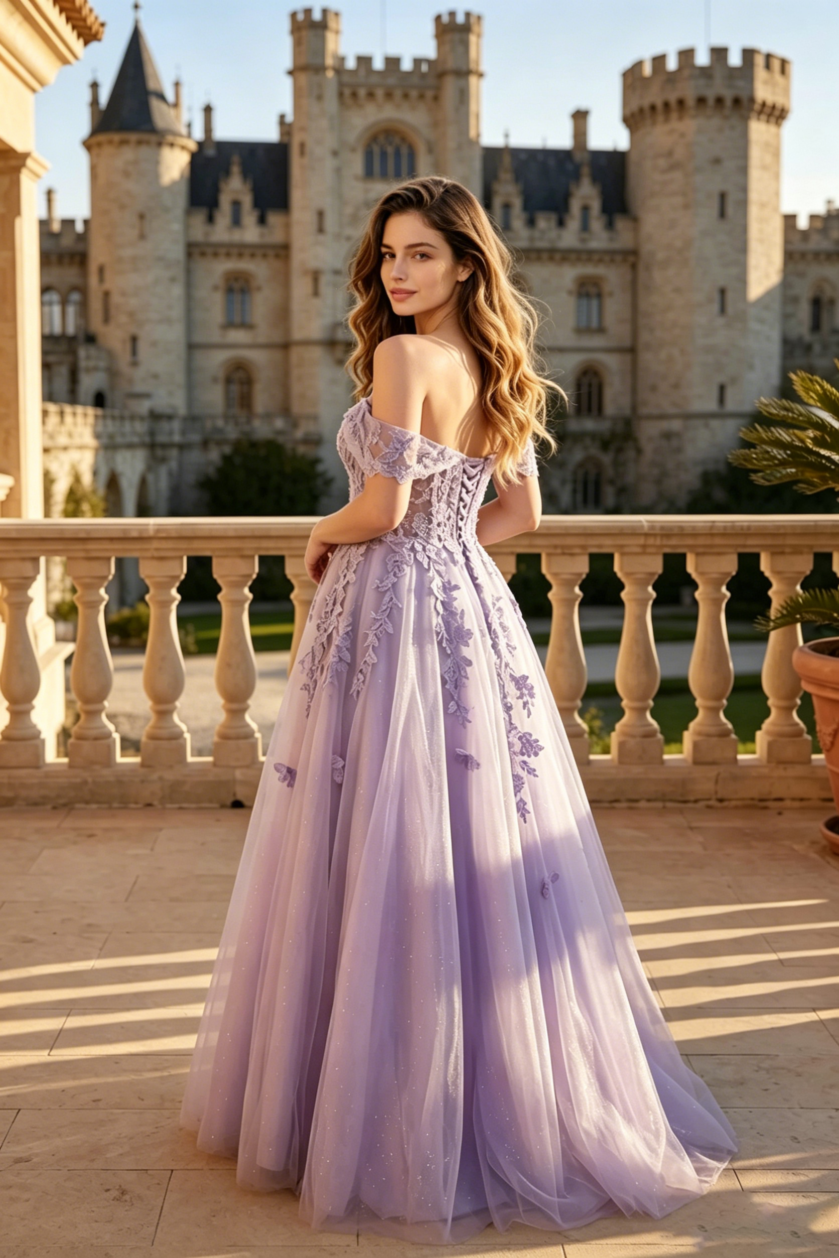Off Shoulder Prom Dresses For Women Appliqued Sweetheart Wedding Guest Dress with Slit