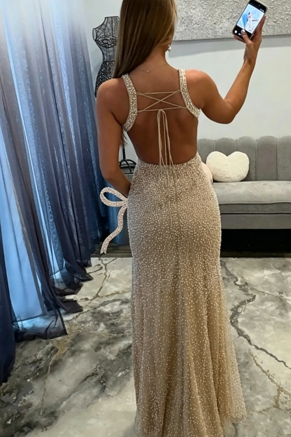 Long Prom Dresses for Women V Neck Wedding Guest Dresses With Slit