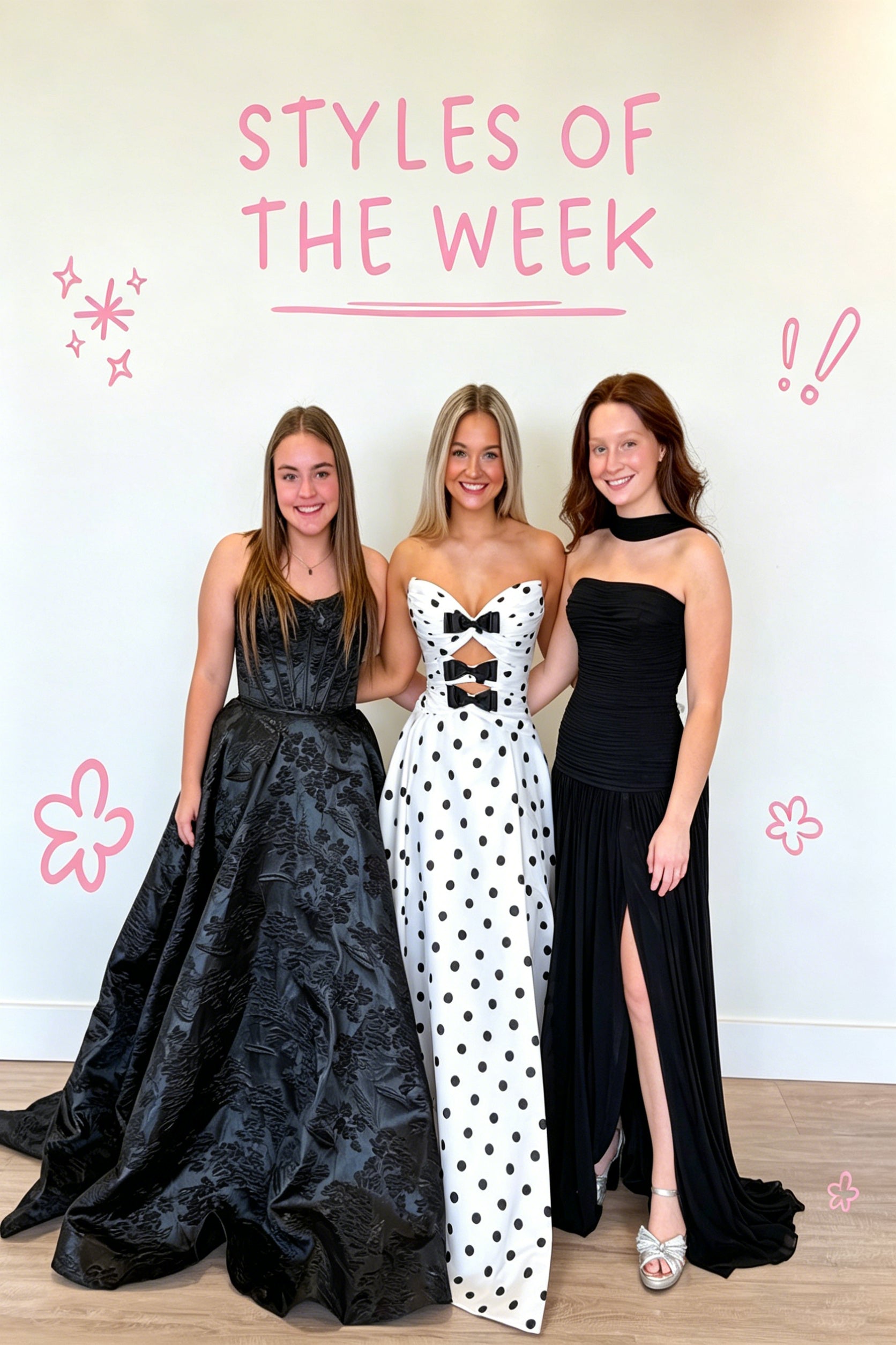 Polka Dot Prom Dresses for Women Strapless Satin Mermaid Dress with  Bow V Neck Lace Up Back
