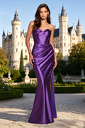Mermaid Prom Dress For Women Strapless  Sweetheart Wedding Guest Dresses Lace Up