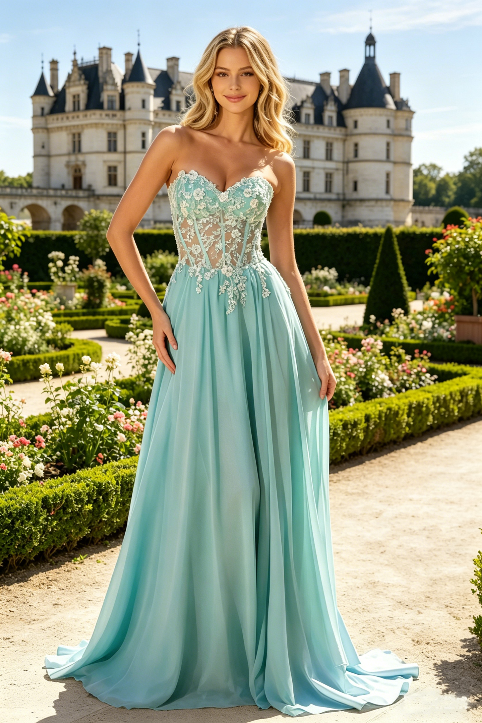 Chiffon Prom Dresses 2026  Applique Sweetheart  Evening Dresses Lace Up Wedding Guest Dresses